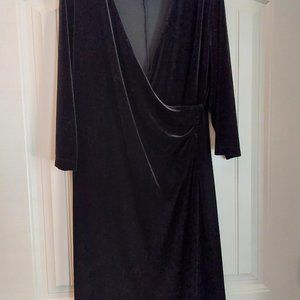 Chico's Traveler black velvet dress